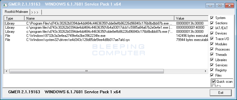 gmer-rootkit-scan-results