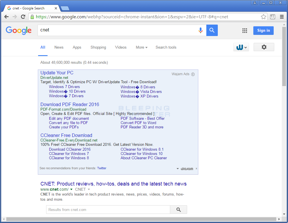 wajam-advertisements-in-google